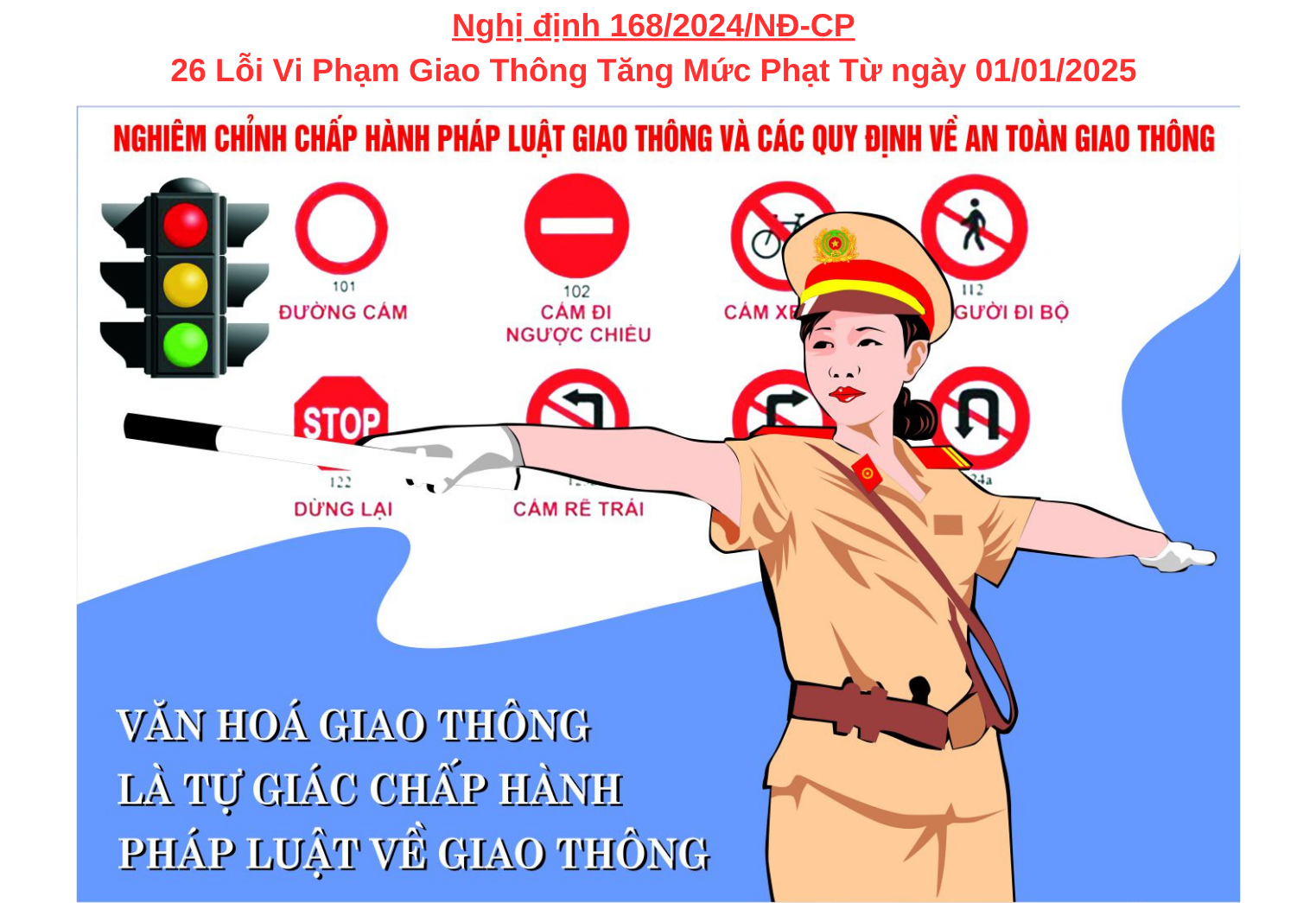 26 Lỗi Vi Phạm Giao Thông Tăng Mức Phạt Từ 01/01/2025 Cần Biết