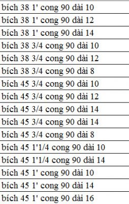 bích cong dài