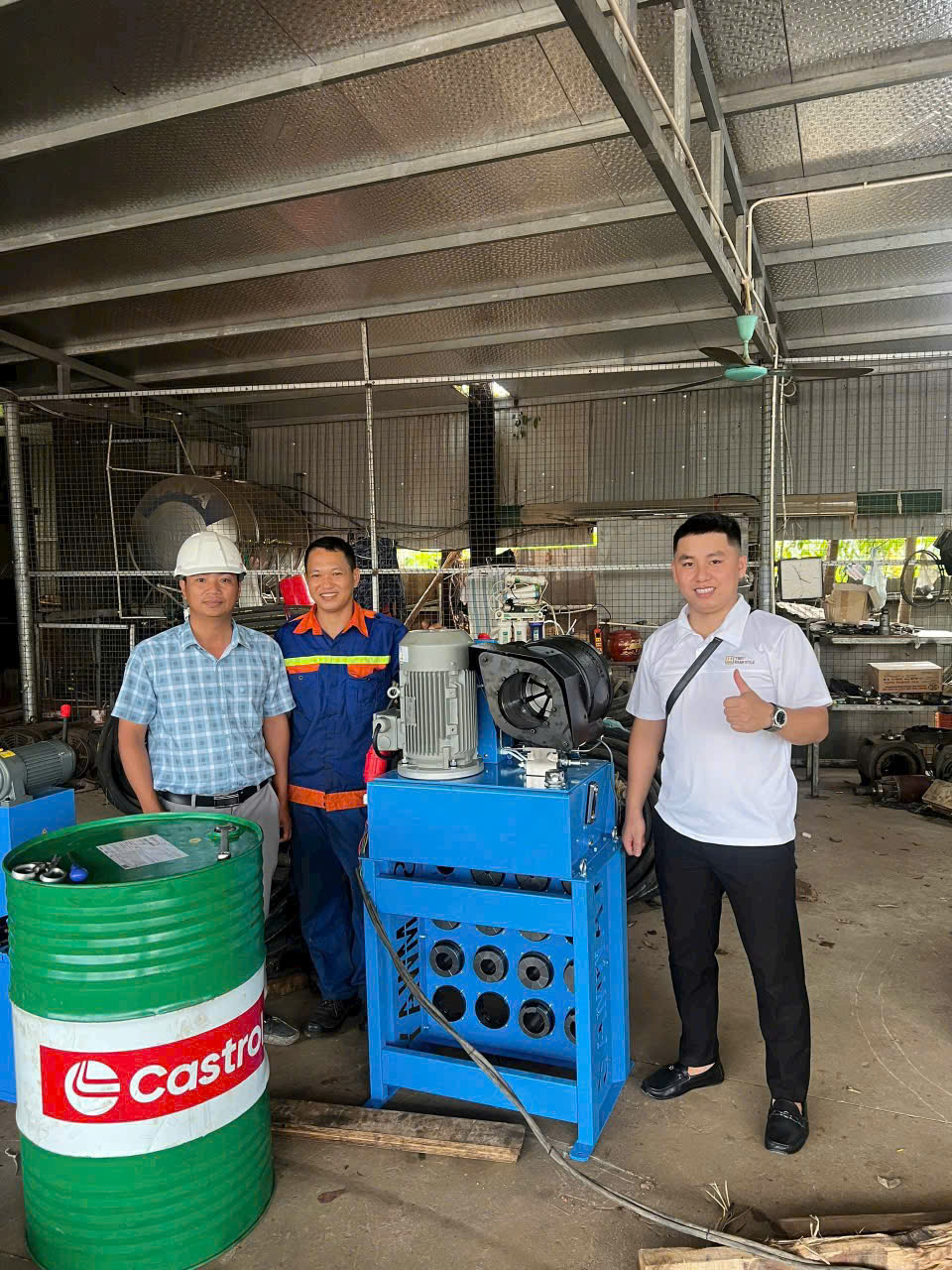 BÀN GIAO MÁY BẤM ỐNG THỦY LỰC SAMWAY P32 TẠI THANH TRÌ