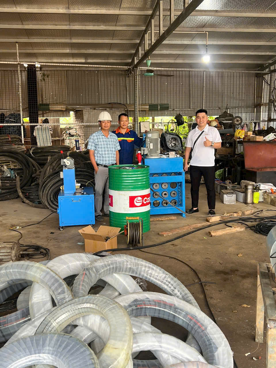 BÀN GIAO MÁY BẤM ỐNG THỦY LỰC SAMWAY P32 TẠI THANH TRÌ